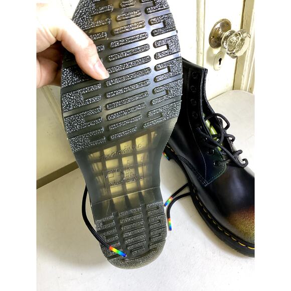 Dr. Martens Black Leather Combat Boots - Picture 3 of 4